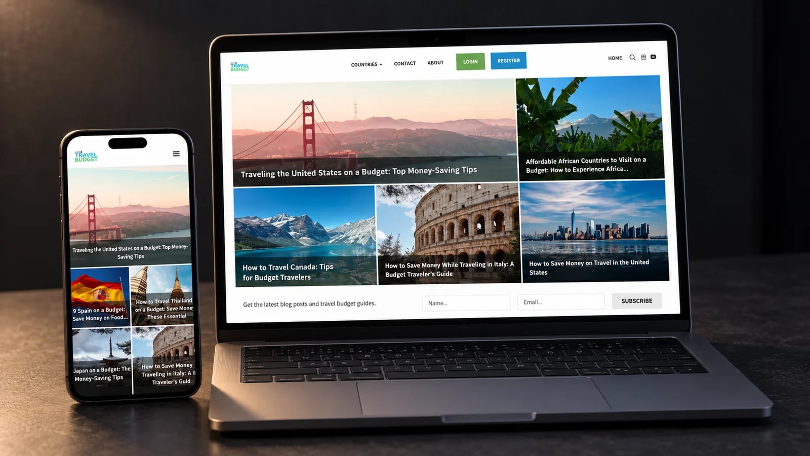 YourTravelBudget.com — selected project work