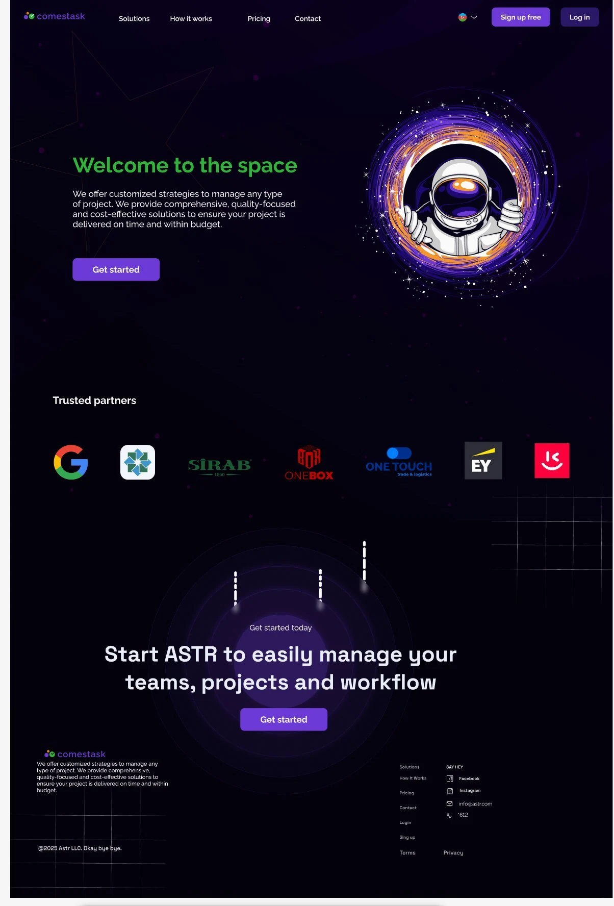 Product marketing website design