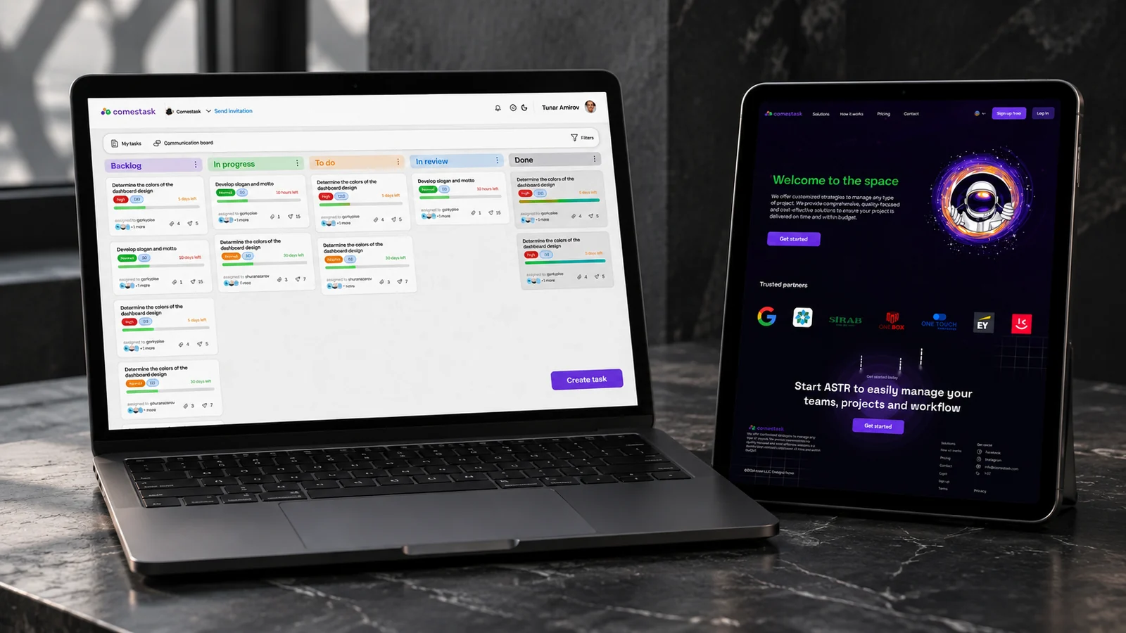comestask — selected project work