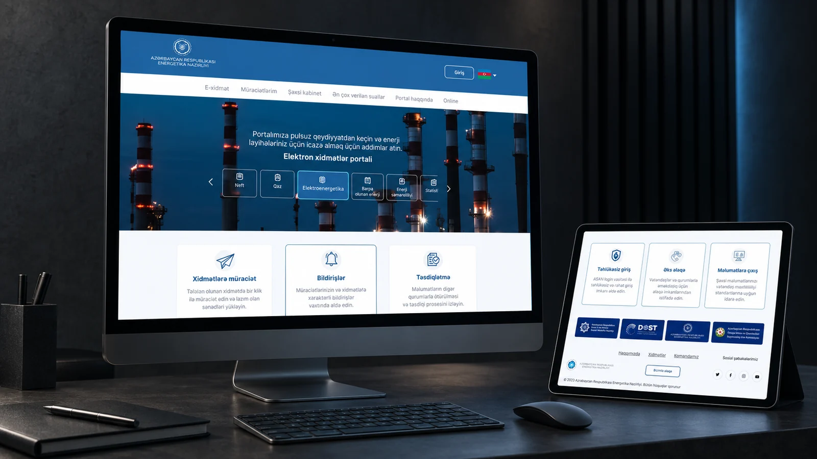 Energy services portal — selected project work